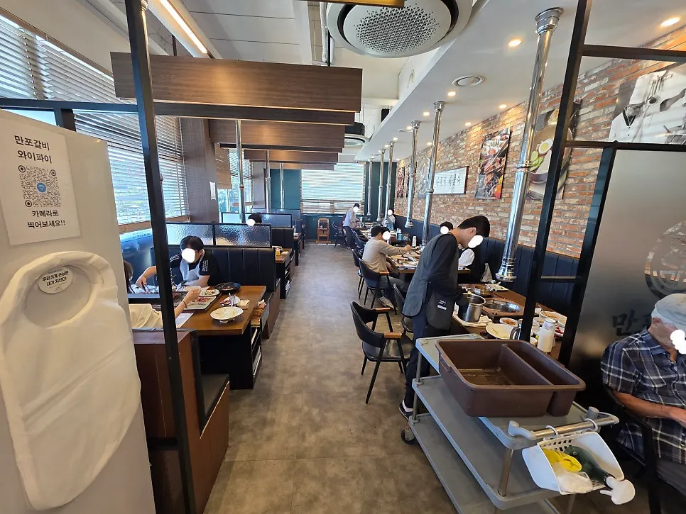만포갈비 양주본점 1층 내부 좌석