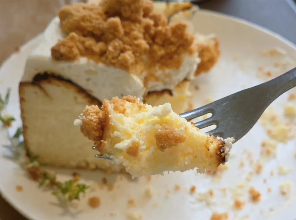 Moonbird's Basque crumble cheesecake with coffee