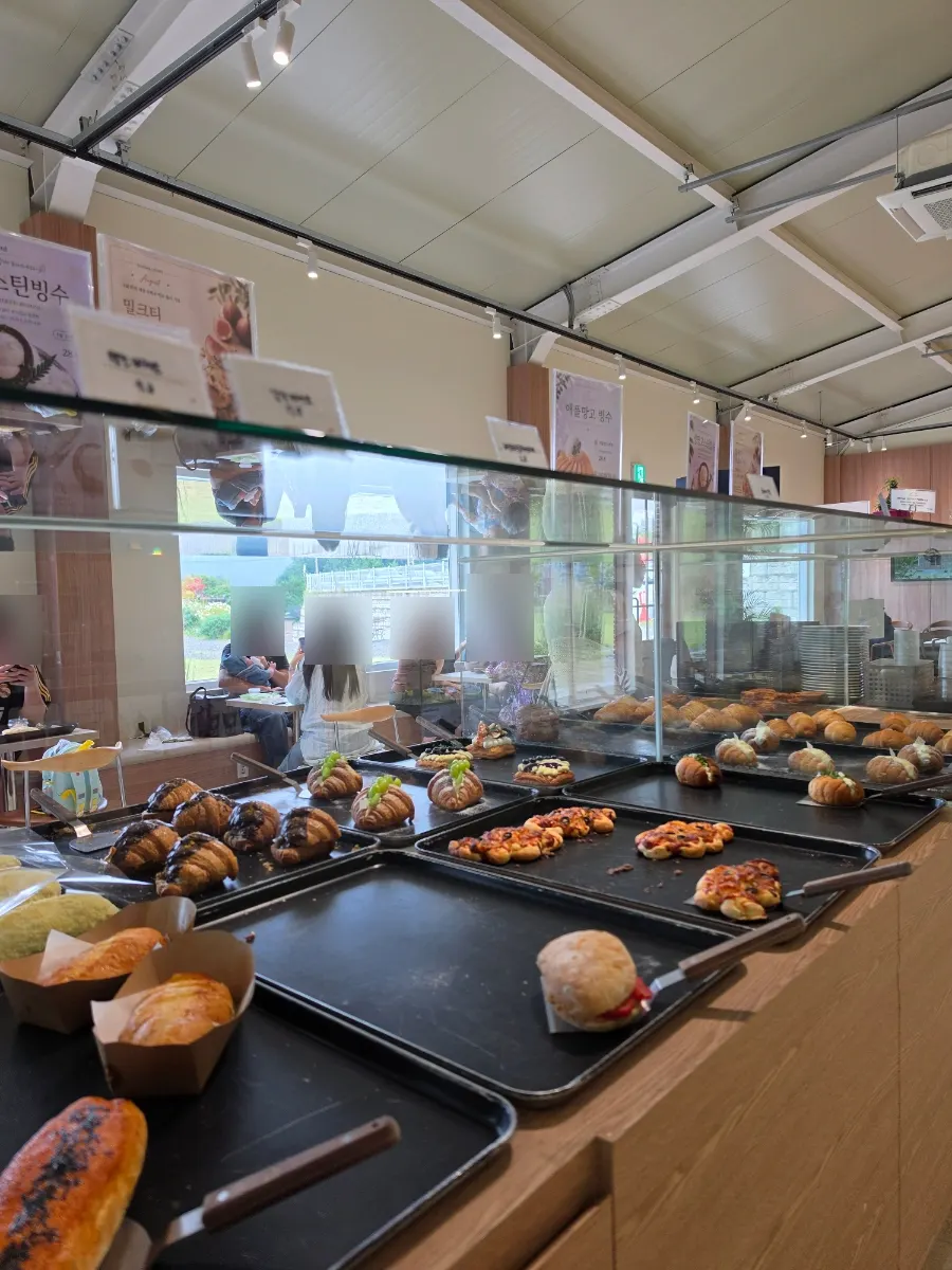 Bakery showcase in front of the register