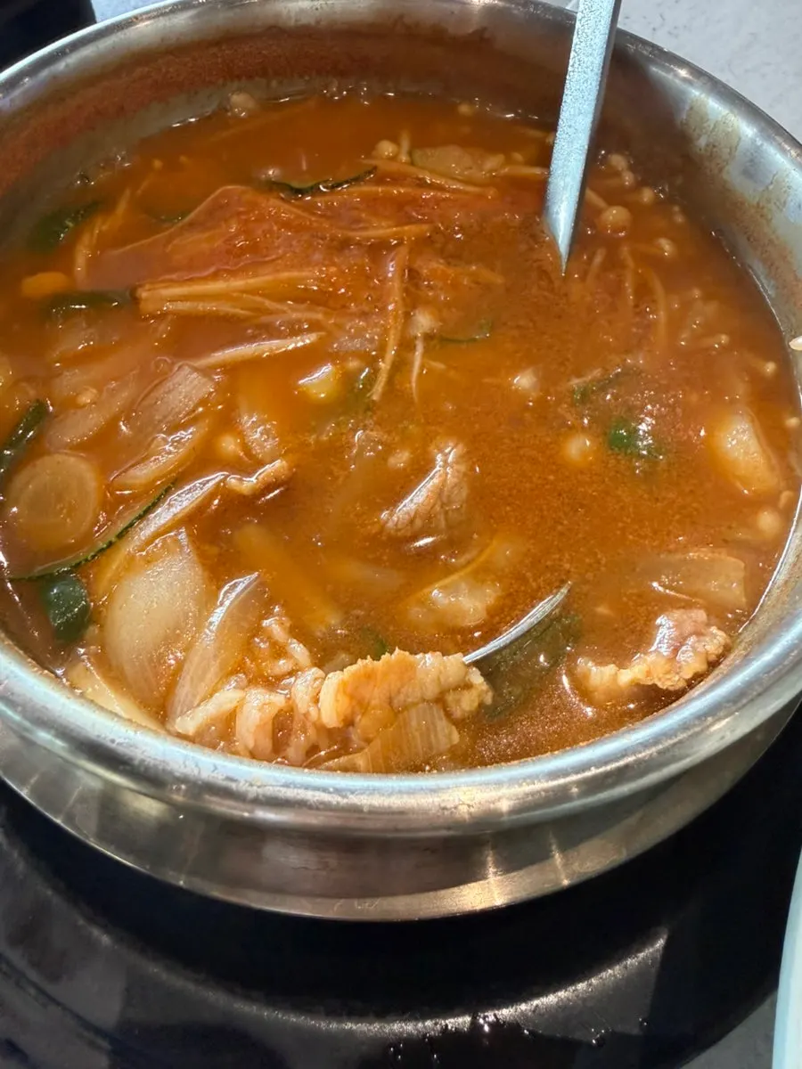 Doenjang sulbap served as a lunch-special bonus