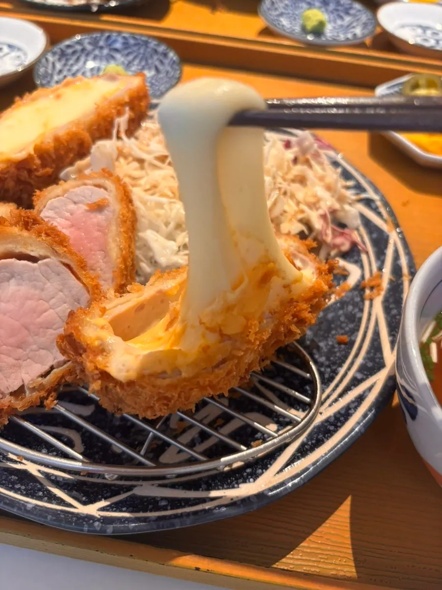 Mixed set with cheese katsu substitution