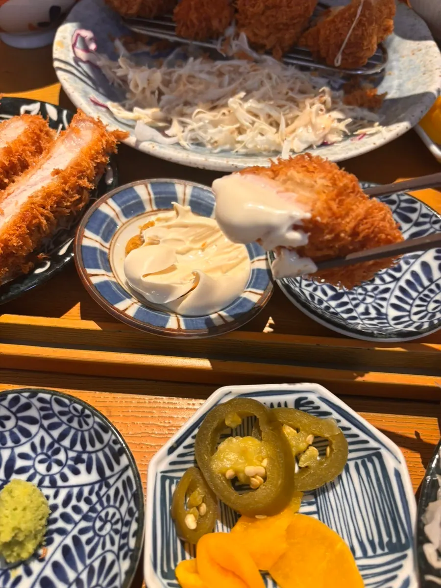Chicken katsu and tonkatsu spread