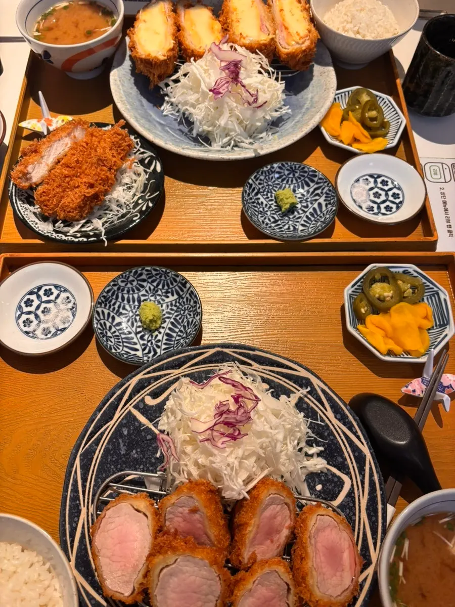 A table full of assorted tonkatsu