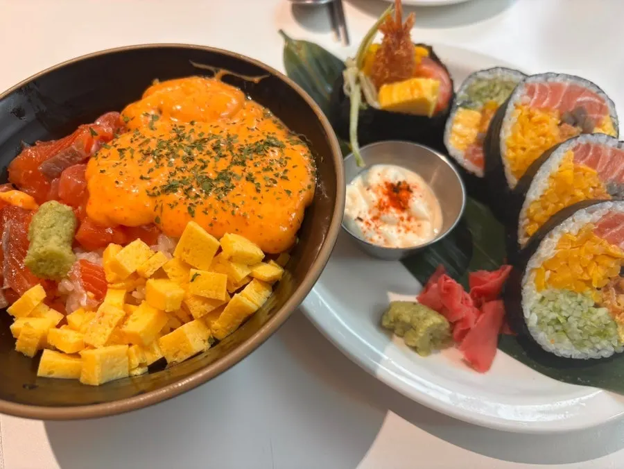 밑반찬과 우동국물