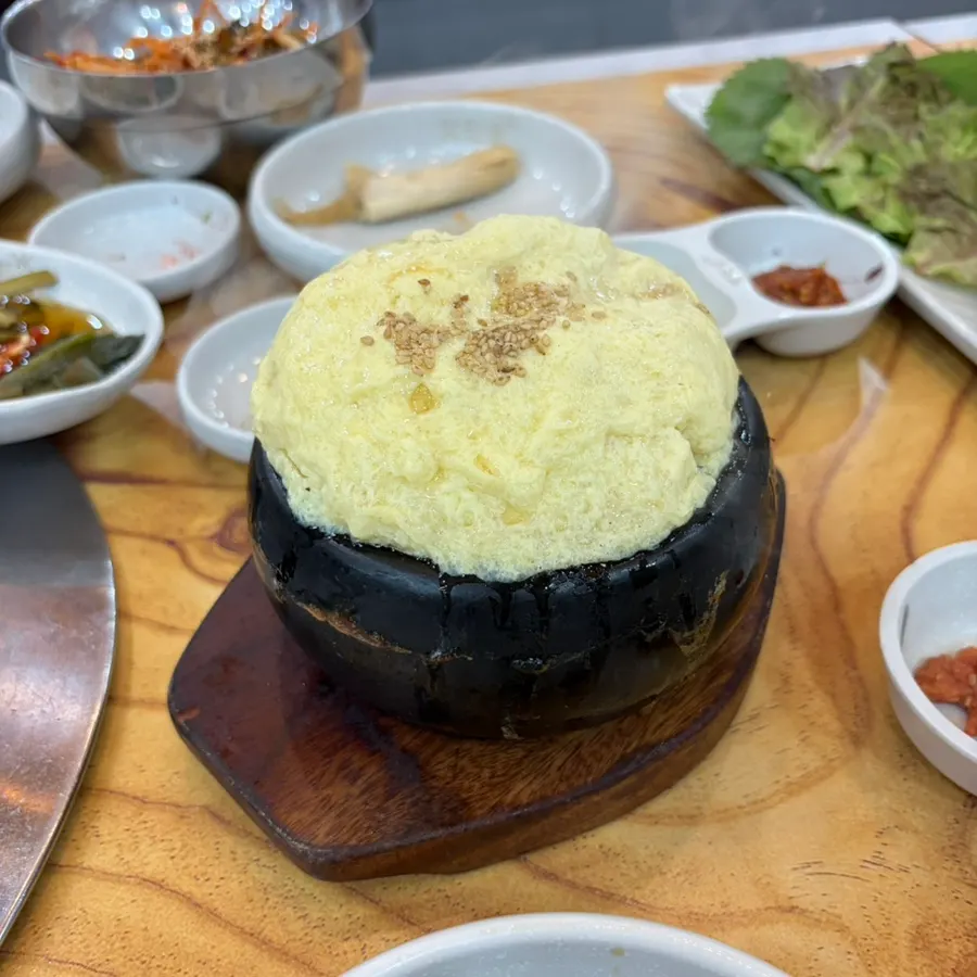 A bowl of fluffy steamed egg