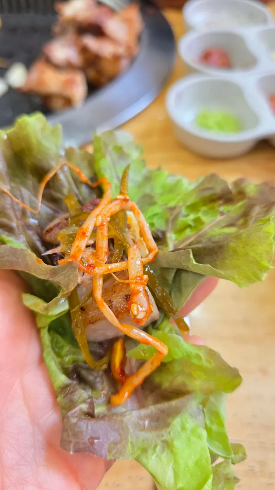 Pork belly cut into bite-sized pieces