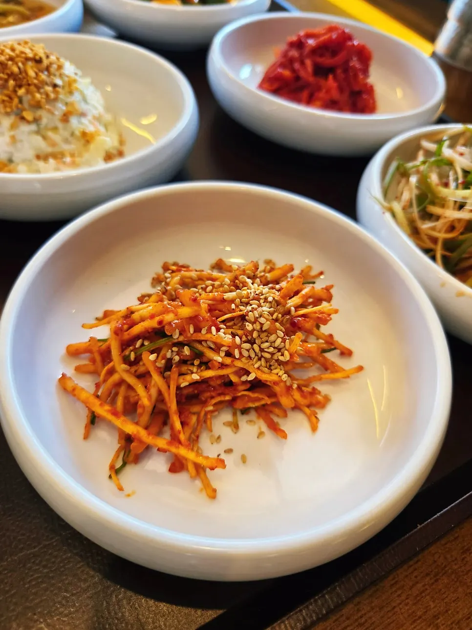 A plate of yukjeon served as a basic side dish