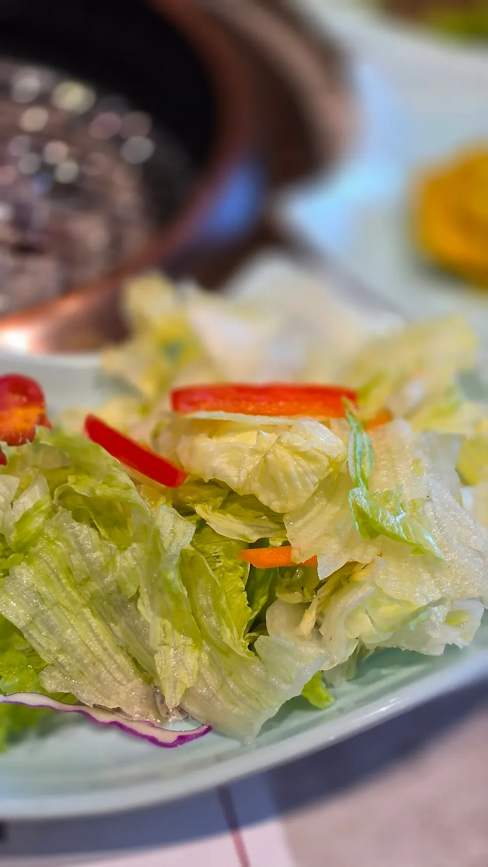 Manpo Garden's side dish spread