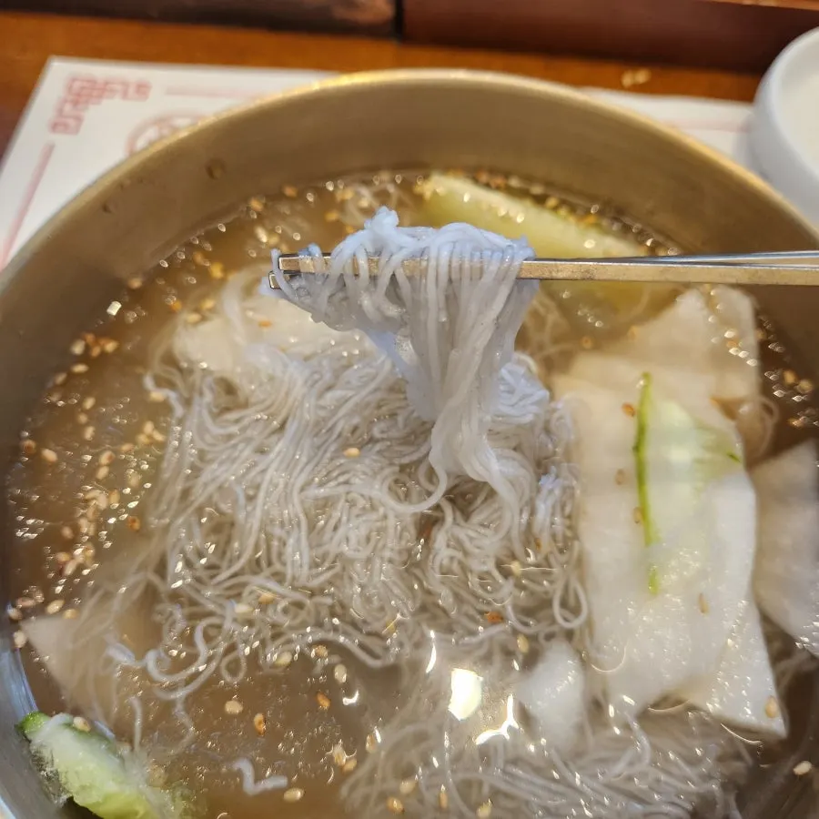 무료로 나온 함흥냉면 한 그릇