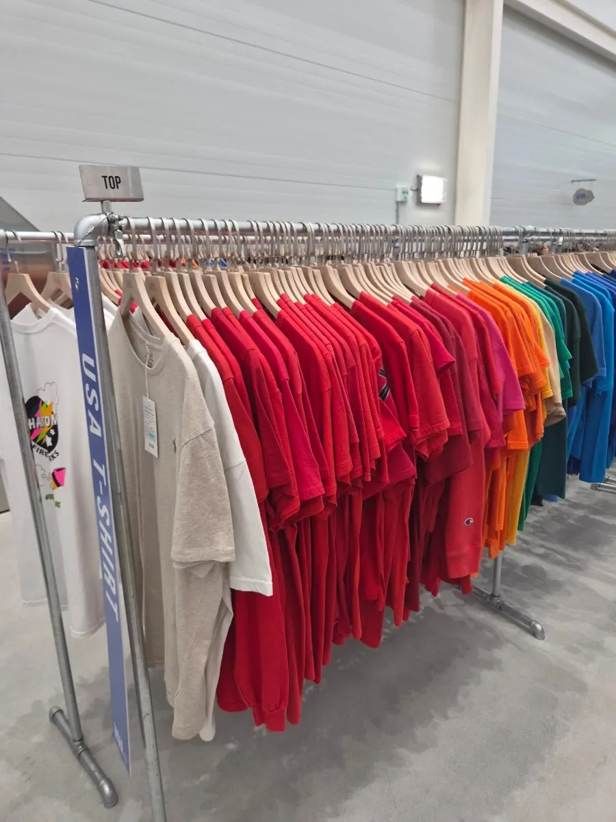 Aisle inside the large warehouse-style vintage store