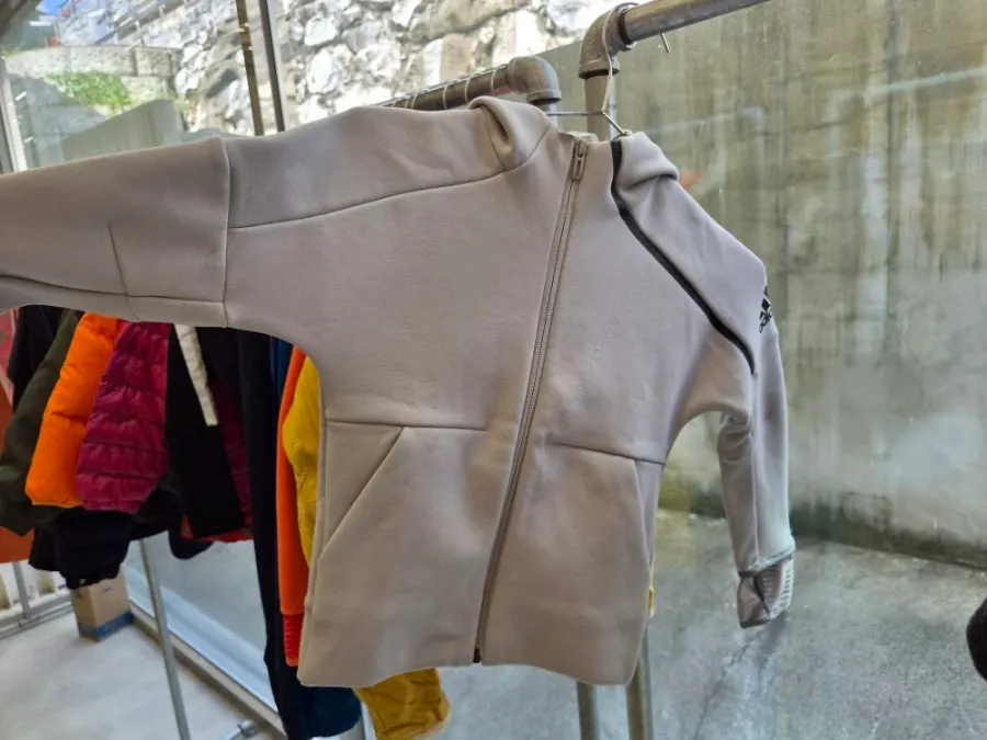 Display rack of vintage jerseys
