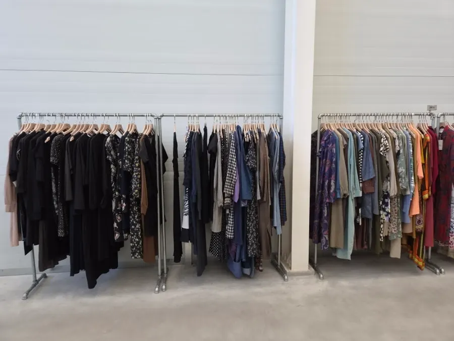 Display of winter hoodies and sweatshirts