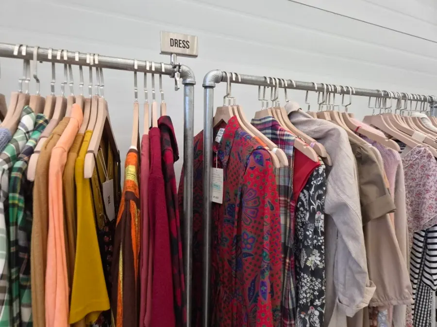 Secondhand clothing sorted by design