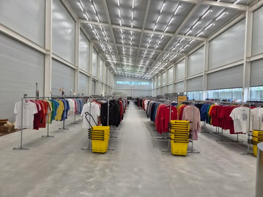 View of the dress section display