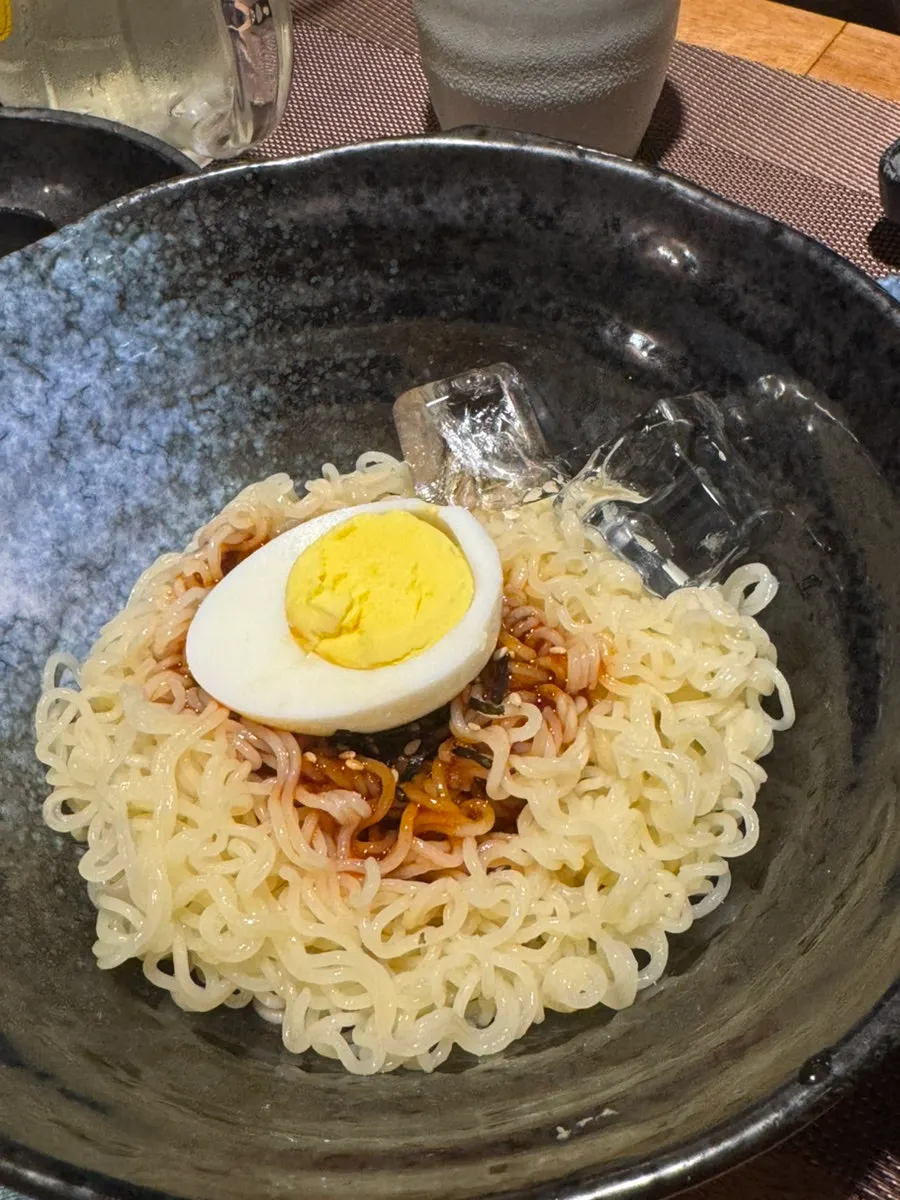 A bowl of bibim guksu side dish