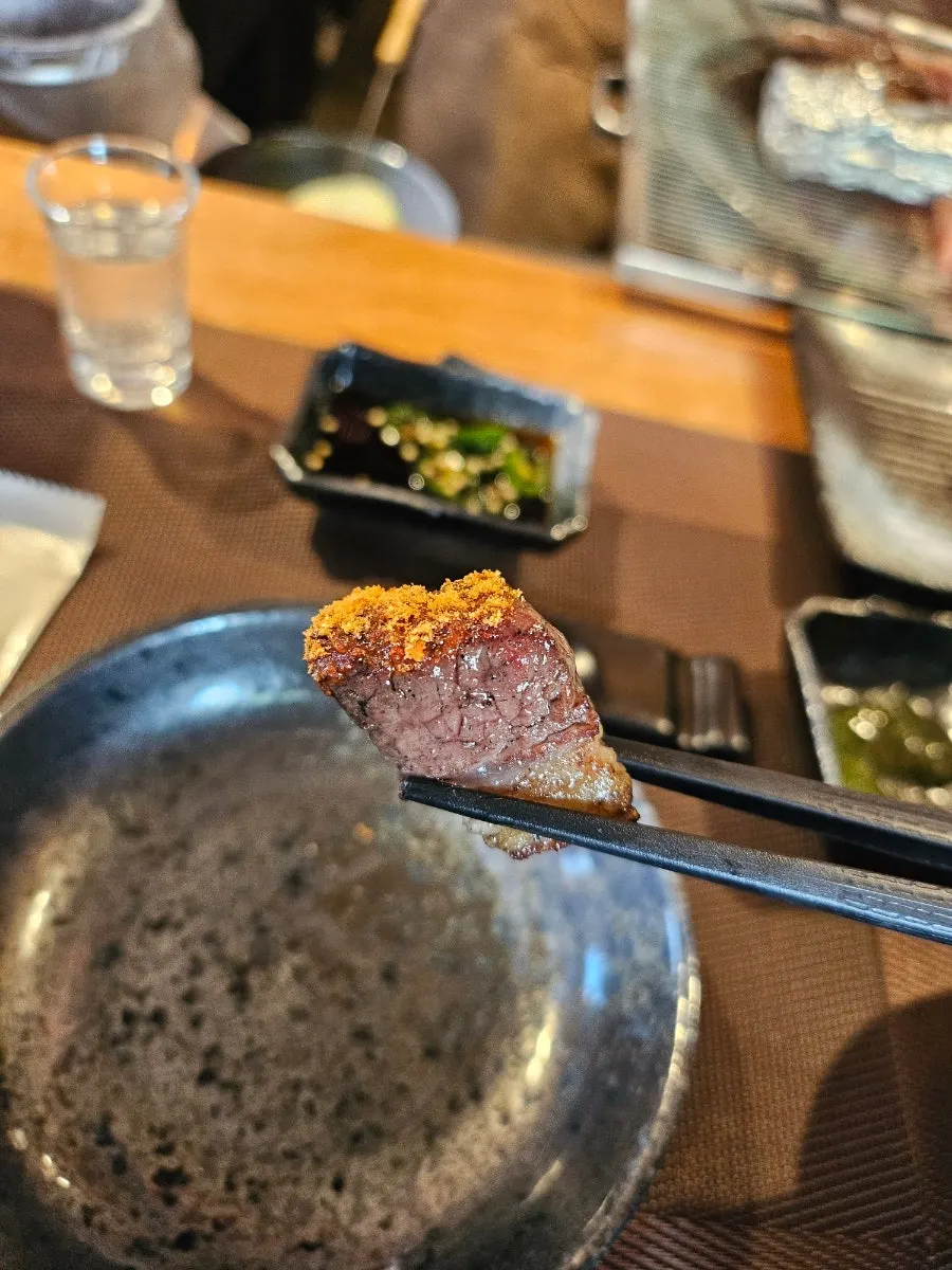 Cooked lamb plated on an individual dish