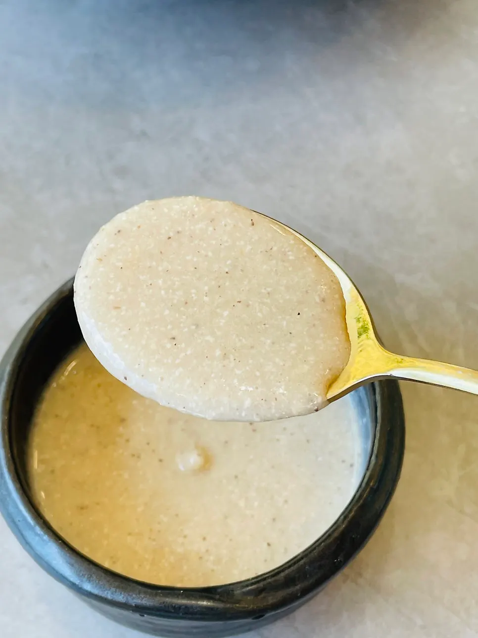 A bowl of chestnut and peanut porridge