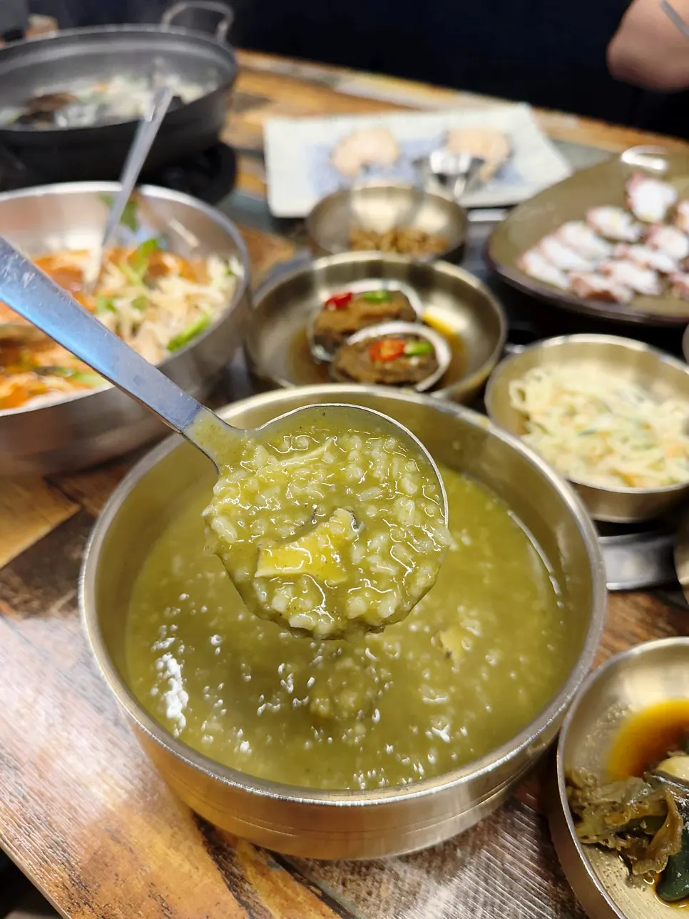 An abalone dish served later in the course