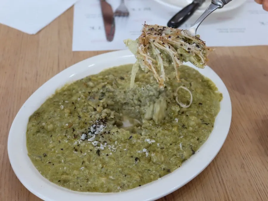 Risotto with creamy abalone innards sauce