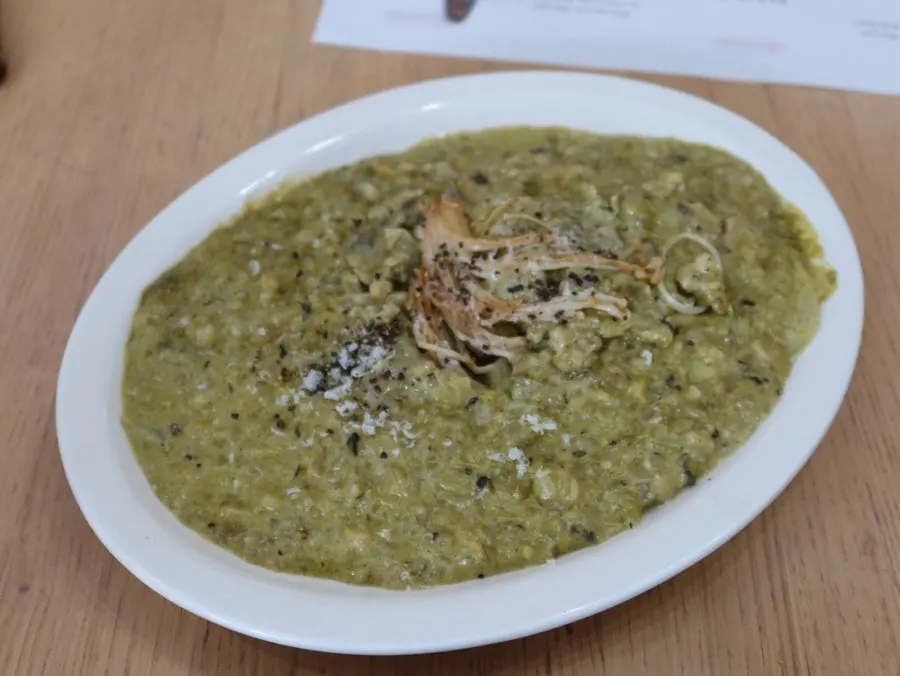 Thick and creamy abalone risotto