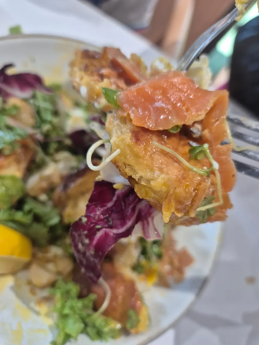 Brunch plate with fresh ingredients
