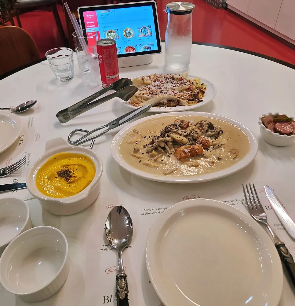 Table set with fork and knife