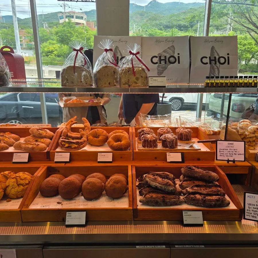 초코 바게트 진열