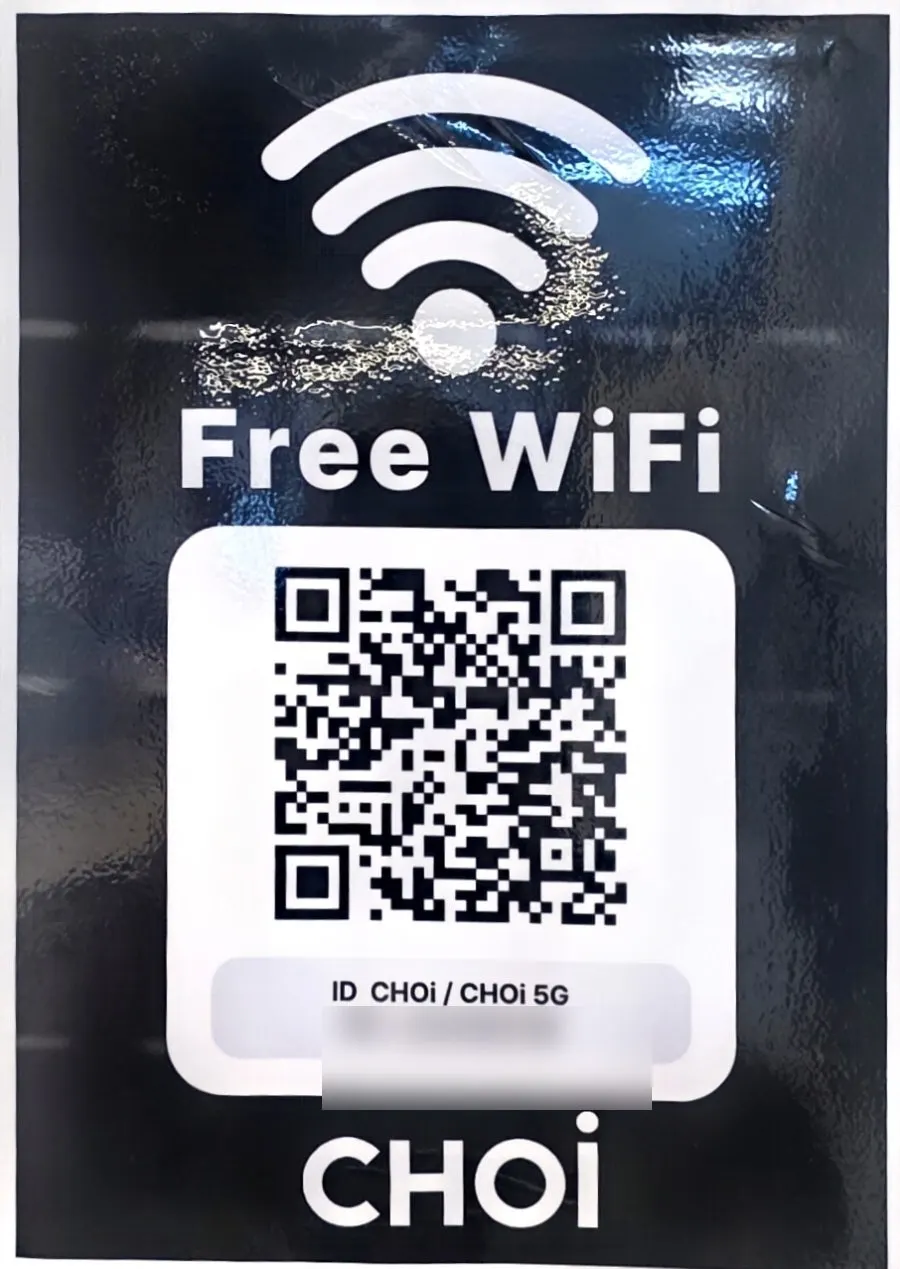 Wi-Fi usage signage at Choi Main Branch