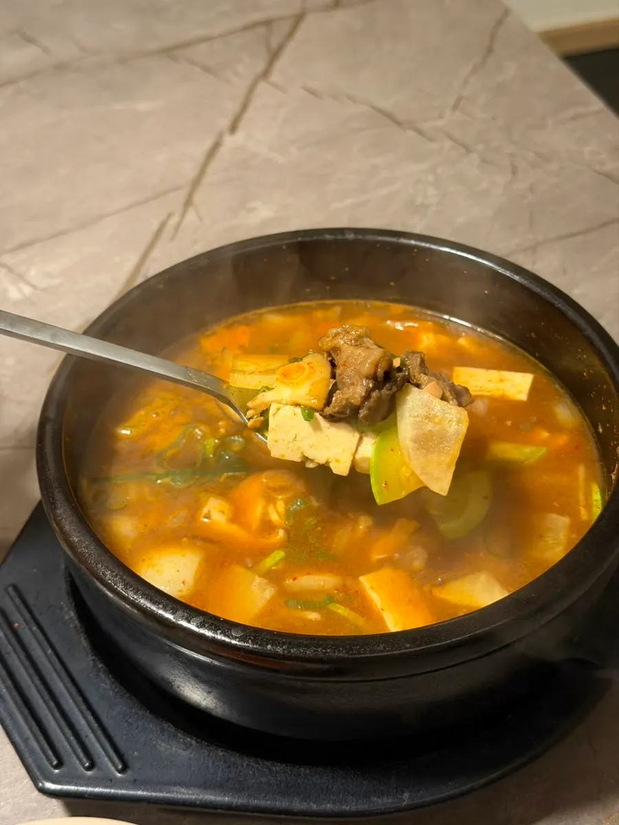 두부와 한우가 들어간 한우된장찌개