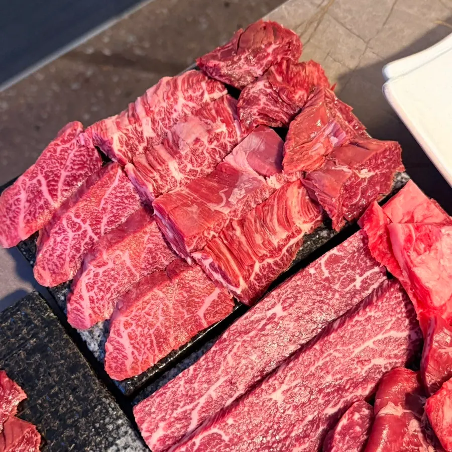 Assorted B plate of specialty cuts at Damso Main Branch