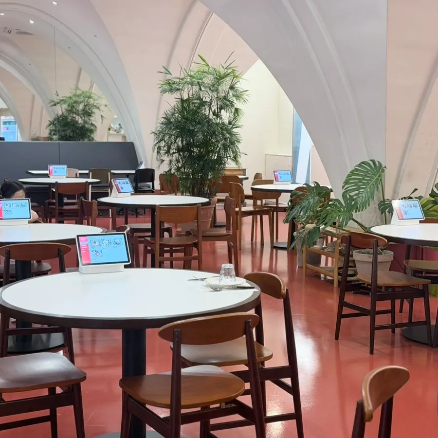 Interior of Bueokgan Restaurant with arched design