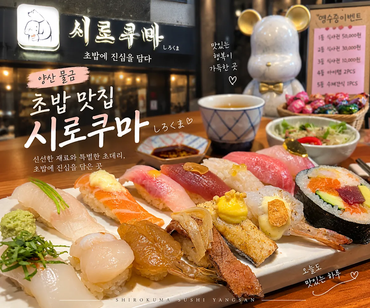 양산 물금 초밥집 시로쿠마 대표 사진