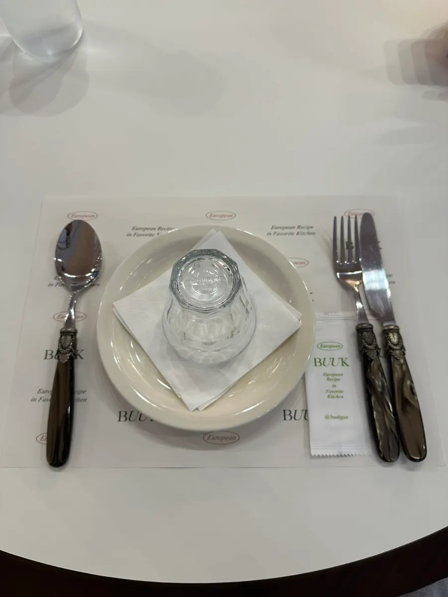 Table at Bueokgan Restaurant after finishing the meal