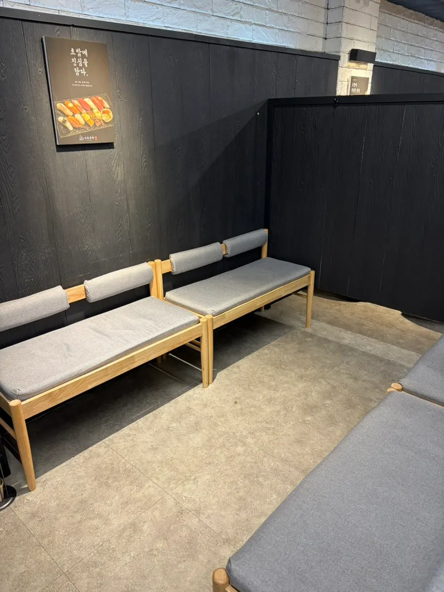 Table seating area inside Shirokuma