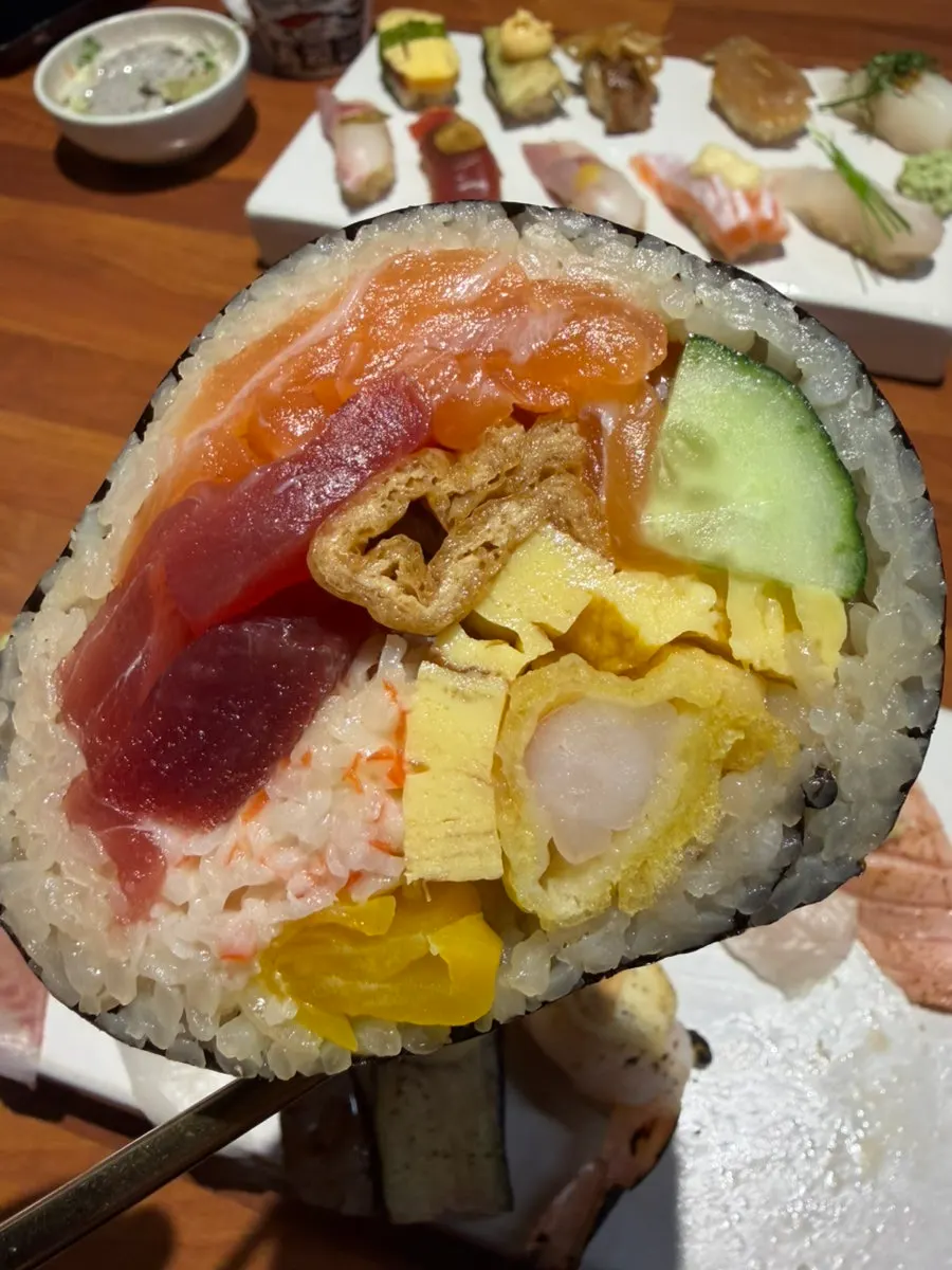 Futomaki packed with ingredients