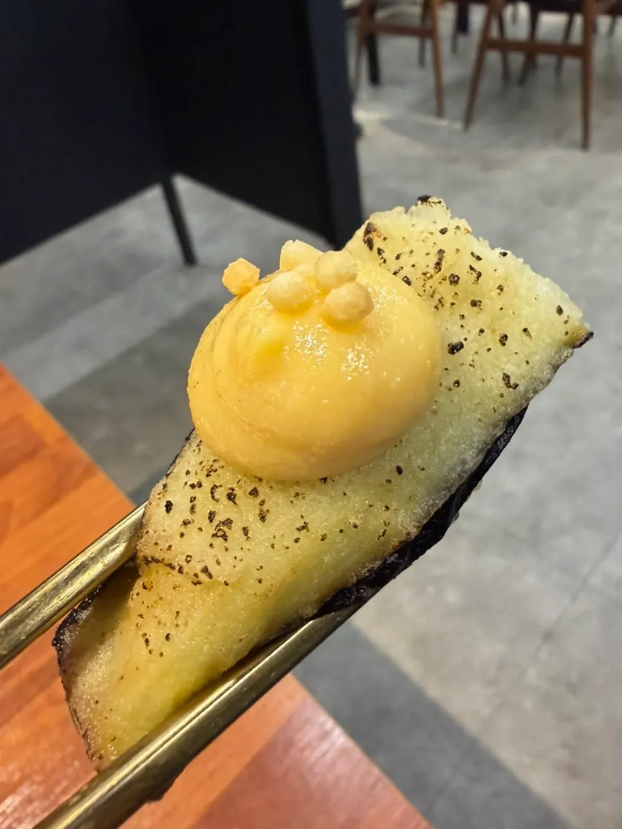 Shirokuma's signature eggplant sushi
