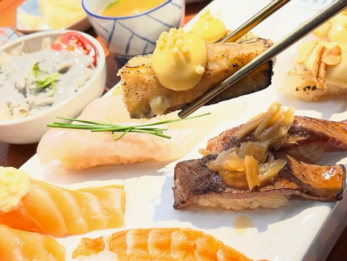 Shirokuma's signature eggplant sushi