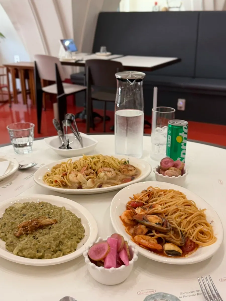 Beautifully arranged Western food spread