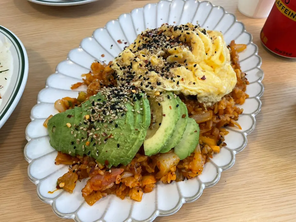 南瓜奶油意式团子与泡菜炒饭