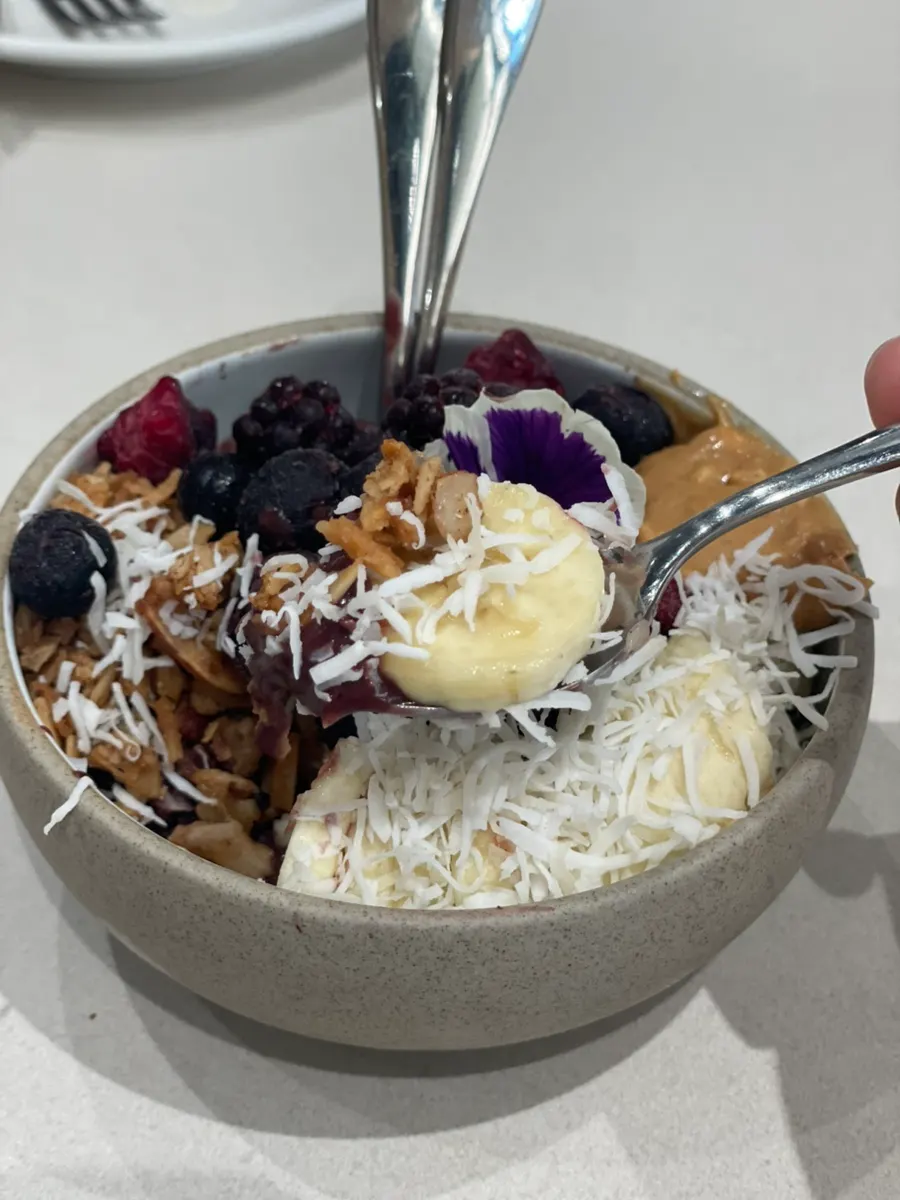 Acai bowl with fruit and granola