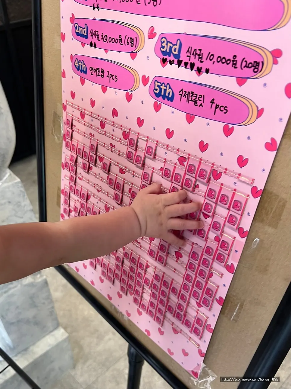 Receipt-event prize draw result