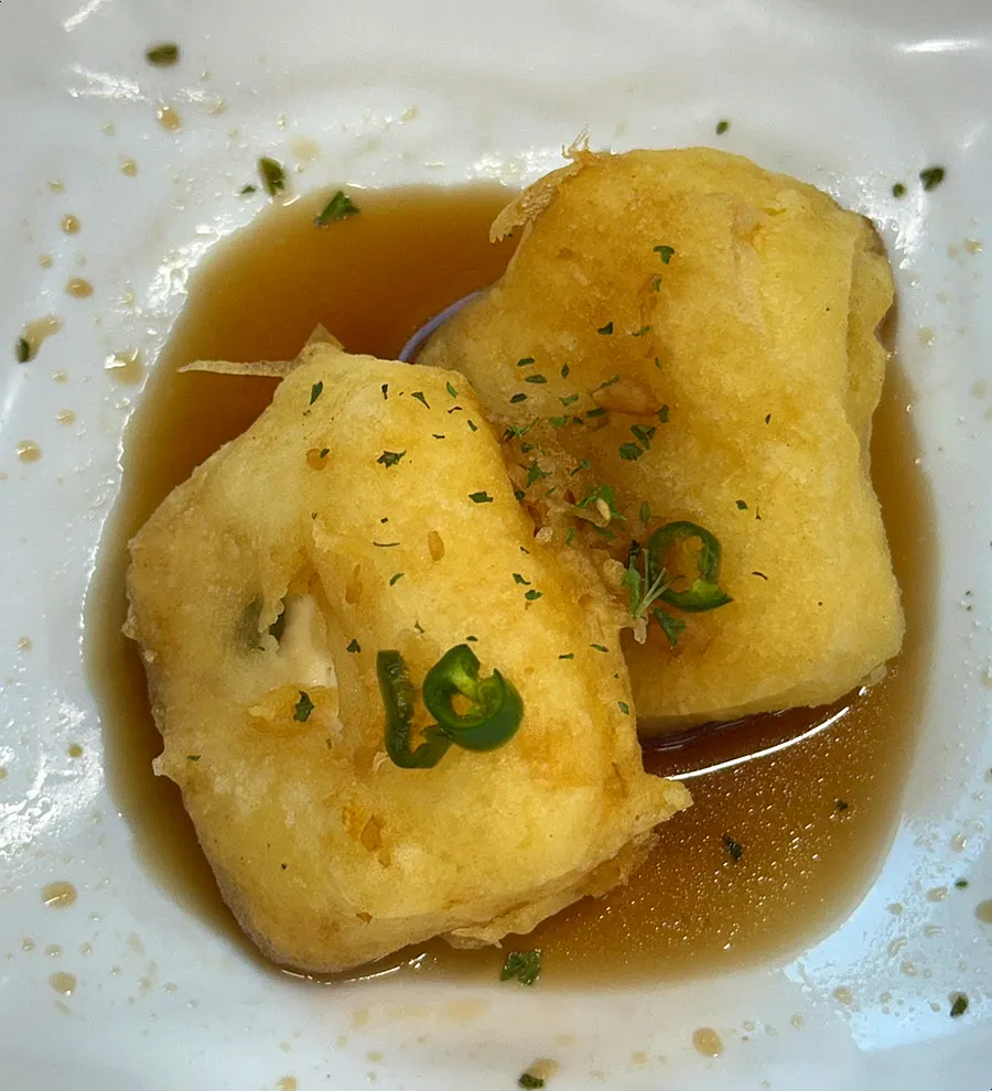 Crispy fried sweet-and-sour tofu
