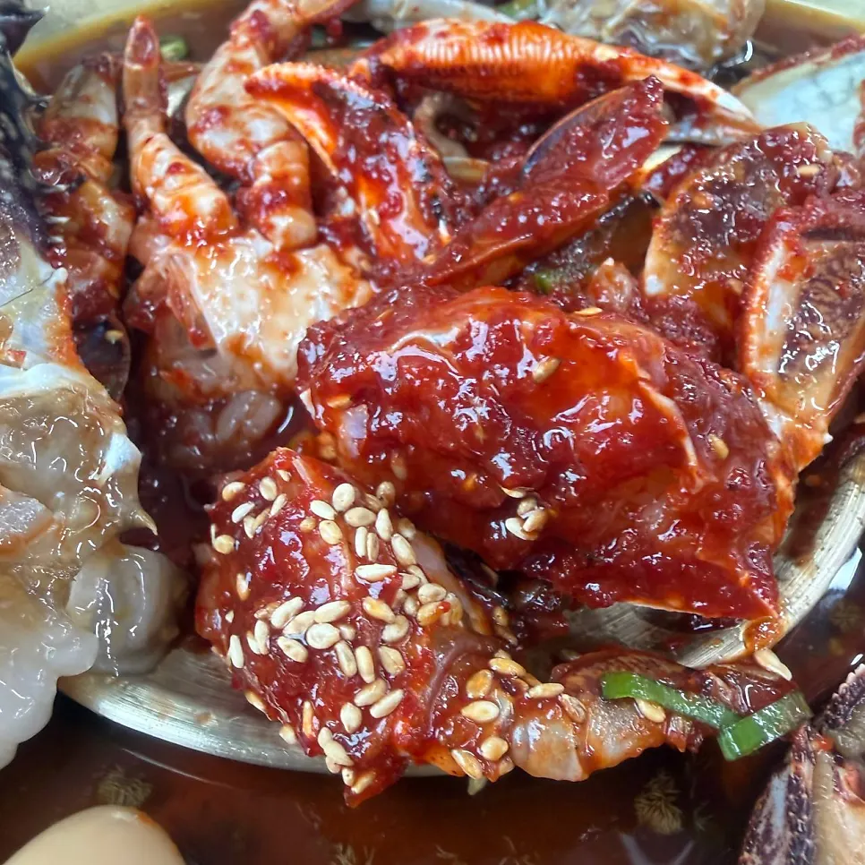 Spicy marinated crab made with Jeju yellow crab