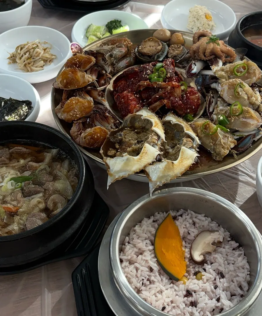 Octopus jang, abalone jang, and soy peeled shrimp jang