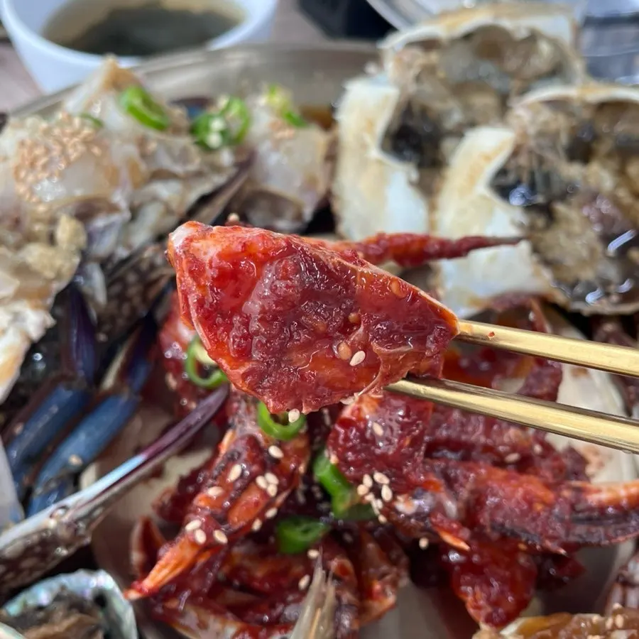 Chewy whole octopus jang and peeled shrimp jang