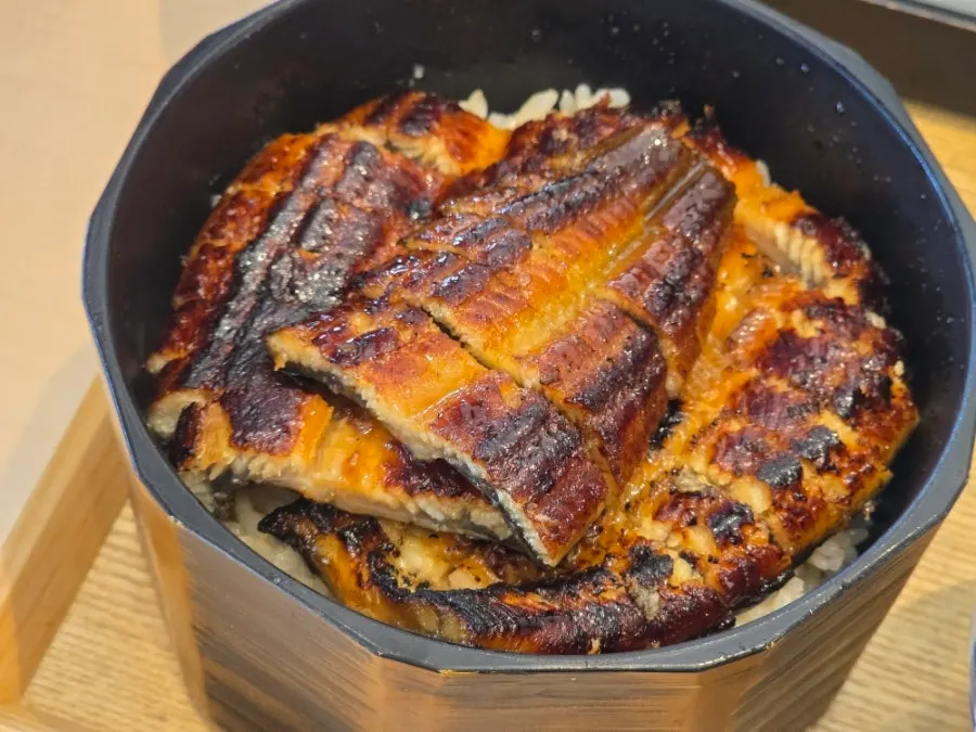 Hitsumabushi with a piece of eel served on the side