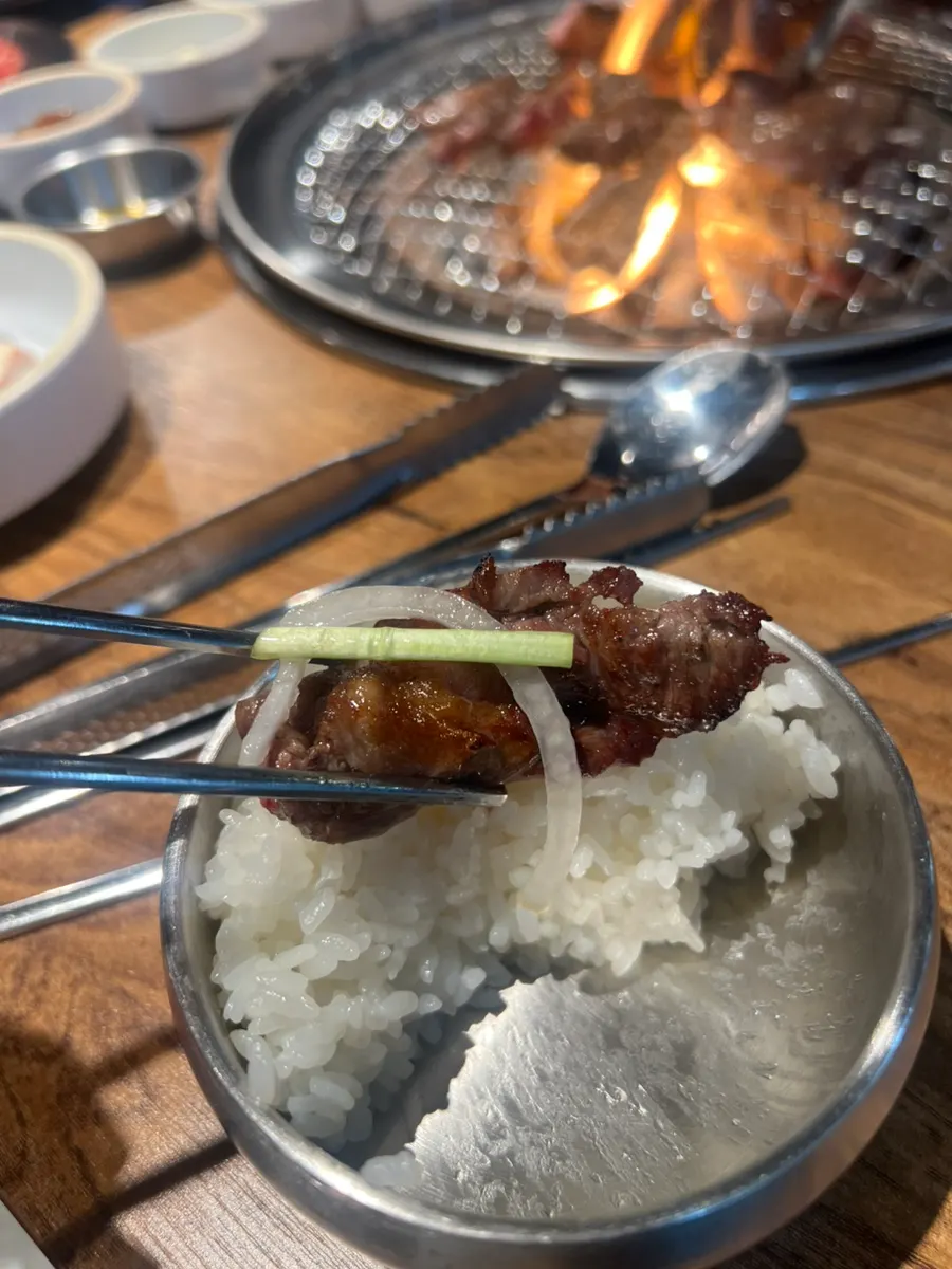 Final scene of grilled beef at Yangsimso Ansan Gojan Branch