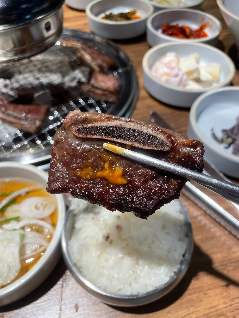 LA갈비와 소주 한 상