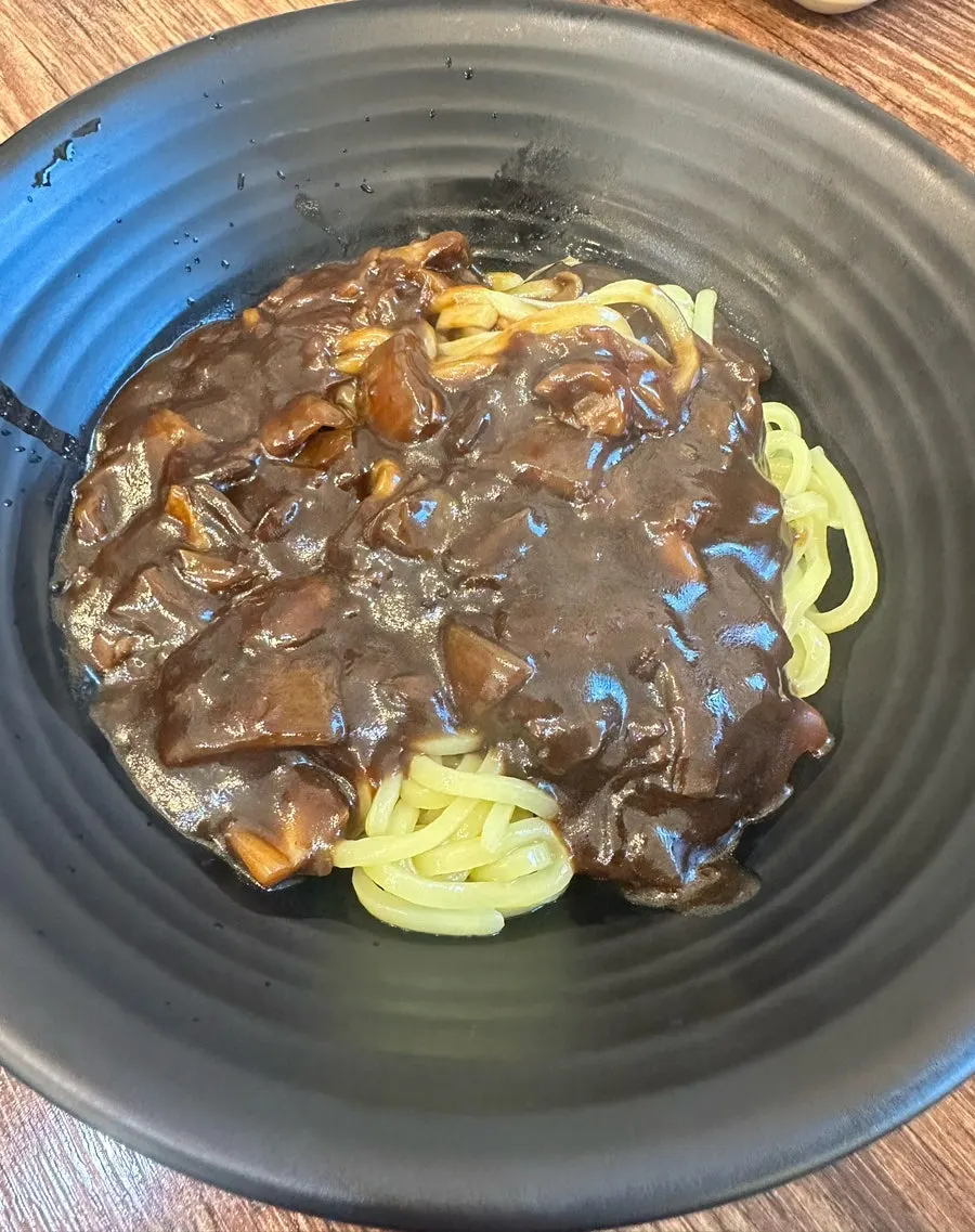 The mini jajangmyeon, which wasn't actually a small portion