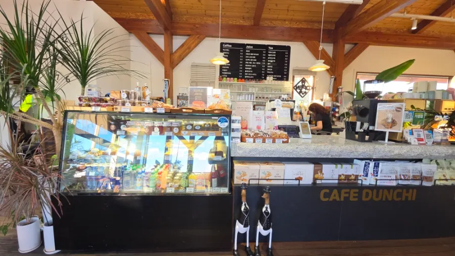Interior of the 2nd-floor café at Cafe Dunchi